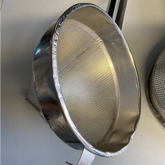 NWT Colander Cone Pot Strainer Coarse Stainless Steel 02 Pieces - Picture 6 of 9